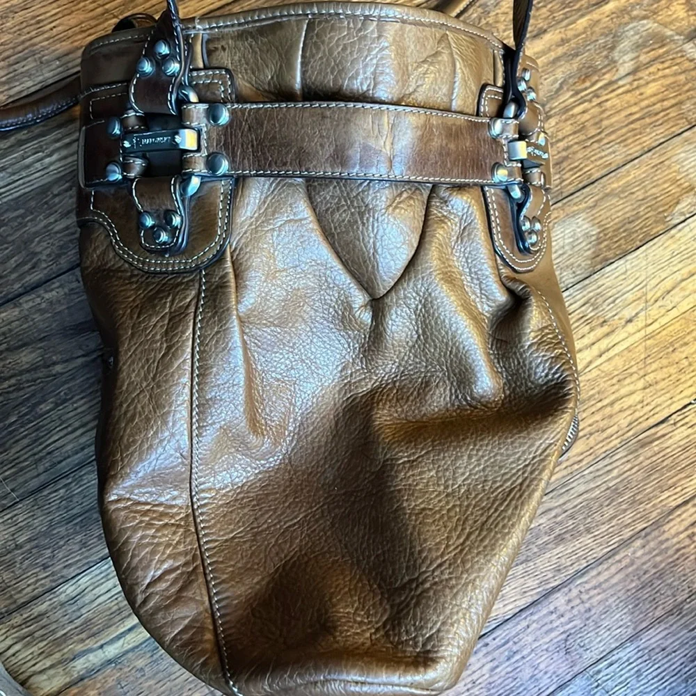 B. MAKOWSY satchel bag studded brown leather - Picture 11 of 16